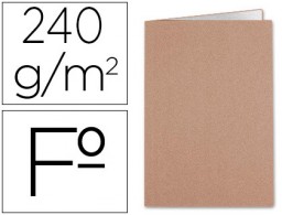 Subcarpeta cartulina kraft Liderpapel Folio interior blanco 240g/m²